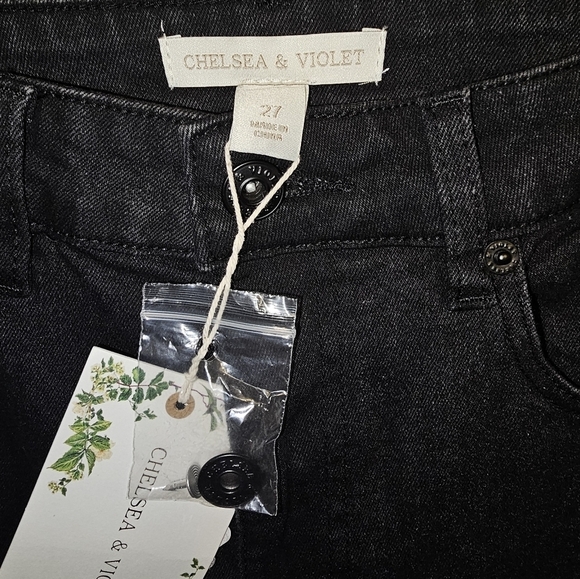 Chelsea & Violet Jeans Black Bootcut Pockets Belt Loops High Rise Sz 27 NWT - Picture 4 of 5